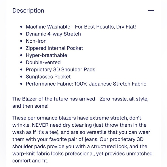 Twillory Performance Blazer, Size 44R - Picture 9 of 10